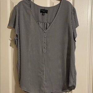 Premise Women's Black and White Striped Blouse